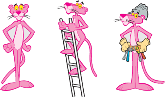 Various Pink Panther Poses